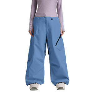 Pantalones de esquí personalizados OEM para hombre, pantalones de nieve holgados impermeables a prueba de viento, pantalones de esquí blancos - Product Image 5