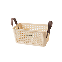 Boîte de rangement carrée en plastique pour bébé, panier à linge sale avec poignée