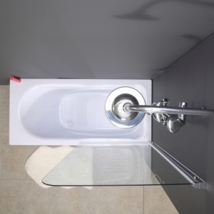 <span class=keywords><strong>Mampara</strong></span> de Ducha con Bisagras de Vidrio Templado Cromado Económico de 750x1400mm - Product Image 4