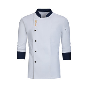 Vestiti <span class=keywords><strong>da</strong></span> <span class=keywords><strong>lavoro</strong></span> con Logo stampato personalizzato per cucina, settore della ristorazione alberghiera, nuova uniforme <span class=keywords><strong>da</strong></span> Chef a maniche lunghe, impermeabile, <span class=keywords><strong>Bar</strong></span> ristorante - Product Image 6