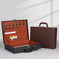 Boîte de rangement en cuir en stock pour coffre, mallette, valise, vêtements, cosmétiques, bijoux, parfums – Boîte de présentation en bois
