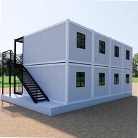 Villa de luxe moderne et écologique en conteneurs maritimes préfabriqués à 2 étages et 3 niveaux pour bureau, école ou salon au Honduras