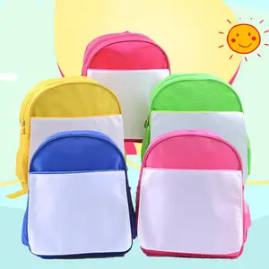 Hot sale custom sublimation blank kids school bags heat transfer printing children backpack book bags for gift