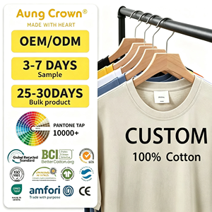 T-Shirt Oversize in Cotone 100% con Logo Personalizzato, Etichetta Tessuta, Alta Qualità, Ricamo e Stampa in Rilievo per Uomo - Product Image 1