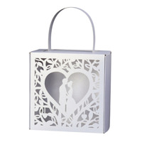 Boîte à bonbons Saint-Valentin ajourée sur le thème du mariage, boîte cadeau de remerciement, sac à main pour mariages, en stock
