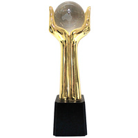 Trophées personnalisés en métal, bambou et bois, avec étoile brillante, plaqués or/argent/bronze, mini-trophées amusants pour la vente en gros