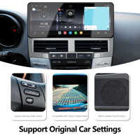 Autoradio Android Meihua 12,3'' 4 cœurs avec CarPlay/Android Auto/GPS/WIFI/DSP/IPS sans fil pour Lexus RX300 RX330 RX350