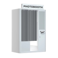 Photomaton en libre-service de style nordique avec logo personnalisé, imprimante et appareil photo – Photomaton élégant