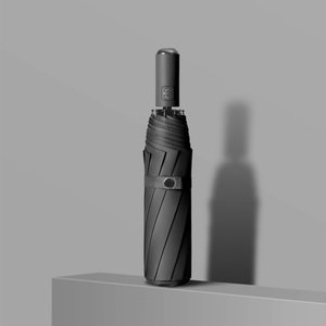 Alta calidad 10K 3 pliegues automático UV colorido negocios portátil a prueba de viento paraguas para Logo hombres lluvia protección solar - Product Image 2