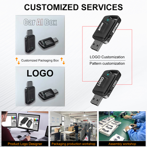 Bộ chuyển đổi Carplay không dây 2 trong 1 hỗ trợ Android Apple Carplay Trình phát video <span class=keywords><strong>YouTube</strong></span> Điều hướng Google cho Android Auto U Disk - Product Image 6