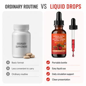 Suplemento Herbal de Etiqueta Privada OEM/ODM Personalizado con Pimienta Cayena, Espino Blanco, Raíz de Remolacha y Cúrcuma en Gotas Líquidas de 60 ml con Vitamina K2 y D3 - Product Image 4