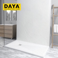 Panneaux muraux de douche imperméables et durables pour salle de bain, assortis à la receveur de douche