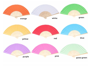 Customized Logo Wedding Hand Fan in Traditional Folding Design Personalized DIY Style Promotional <b>Gift</b> in Organza Bag - Product Image 2