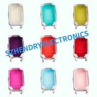 Accessoires de coque de spray en plastique brillant, ensemble de porte-clés boîte à pilules en diamant, porte-clés de défense personnelle en strass pour femmes, vente en gros