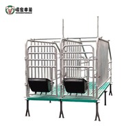 Équipement d'élevage de porcs galvanisé à chaud, cages de gestation pour truies, cages à porcs