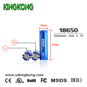 킹콩 브랜드 INR 18650 2s2p 7.4v 4000mAh 리튬이온 배터리팩 무선 오디오용 - Product Image 2