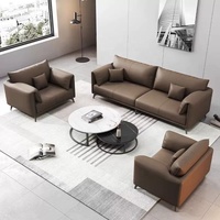 Ensemble de canapés de bureau pour réception, canapé moderne en cuir avec pieds en métal, mobilier d'attente pour hall d'hôtel, vente directe d'usine