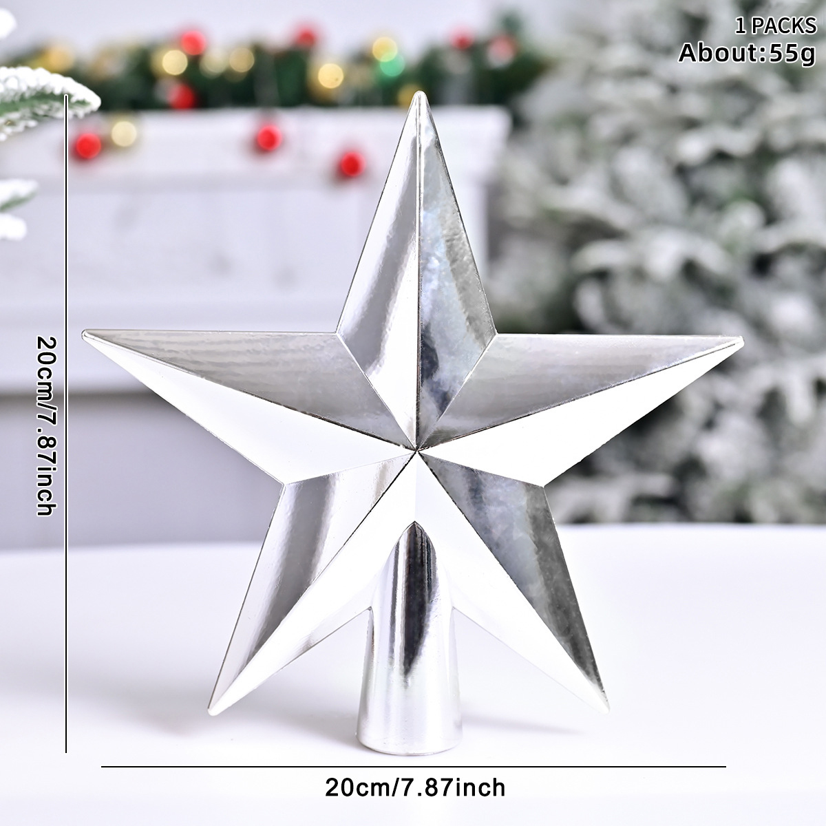 XM-0037-Estrella de cinco puntas de plata