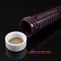 Tube de Centrifugation Stérile Marron de 15 ml avec Bouchon Gris, Tubes de Centrifugation en Plastique Jetables pour Laboratoire, Sachet Scellé - Vente en Gros