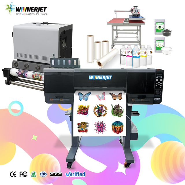 High Quality 60cm 2 Head I3200 DTF Printer Automatic White Ink Circulation Direct to Film PET Fabric Printer for All Fabrics