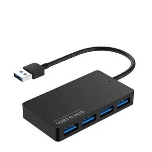 4 порта usb 3,0 концентратор пластиковый usb адаптер 4 порт usb3.0 с подгонянным 1 м Длина кабеля usb hub 3,0 4 порта