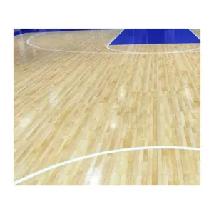 Plancher athlétique d'intérieur de terrains de basket-ball de sports de bois dur résistant à l'usure d'érable