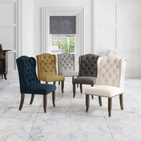 Chaise à oreilles moderne pour salle à manger Chaise d'appoint traditionnelle rembourrée avec éclairage pour mobilier de bureau à domicile