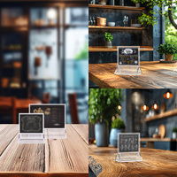 Support de menu de table vertical en acrylique, présentoir à double face en plastique transparent pour affichage de bureau K-021
