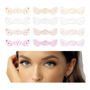 Vente en gros de patchs de maquillage temporaires pour tatouage de taches de rousseur, étincelles étincelantes métalliques, dorées, argentées et scintillantes - Product Image 1