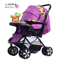 Poussette de voyage compacte et légère, système de poussette à pousser dans les deux sens, chariot pliable portable, poussette pour bébé, vente en gros