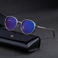 Trendy Retro Punk Oval Güneş Gözlüğü Erkekler Avrupa Amerikan Orta-Büyük Kafa PC Çerçeve UV400 Açık Güneş Gözlükleri Hediye streetwear