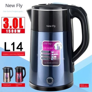 Hervidor Eléctrico Doble de Acero Inoxidable de 1.2L con Control Digital y Apagado Automático, Electrodoméstico Portátil para Cocina - Product Image 5