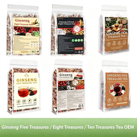 Té Herbal de Cinco Tesoros con Ginseng, Mezcla de Maca, Goji y Polygonatum, Aumenta la Vitalidad, Personalizable OEM, Favorece la Vitalidad Física