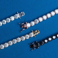 Magnifique Bijou GRA Bling Bling Hip Hop en Argent S925, Collier Chaîne Tennis Glaçée avec Moissanite VVS de 2mm 3mm 4mm 5mm 6mm pour Hommes et Femmes