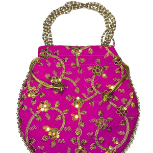 กระเป๋าสะพายไหล่ลายดอกไม้ทำจากผ้าฝ้ายทำด้วยมือสำหรับผู้หญิงแก้วโพลิน่าลายควิลท์สำหรับงานแต่งงานแต่งปักสไตล์ผู้หญิง - Product Image 1