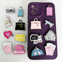 Mobiele telefoon sticker fabriek Pick Me paspoort tas vliegtuig bagage reis metalen mobiele sticker voor telefoon grote voorraad