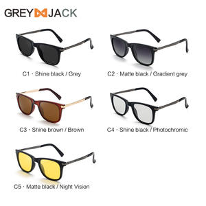 Gafas de Sol de Moda Grey Jack, Montura Completa, Lentes Marrones TAC, Protección UV400, Estilo Unisex - Product Image 5