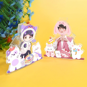 Statuette Personalizzate in Acrilico Trasparente con Testa Oscillante, Personaggi Animati, Foto di Coppie Creative, Supporto da Scrivania Fai-da-Te NASNAK - Product Image 1