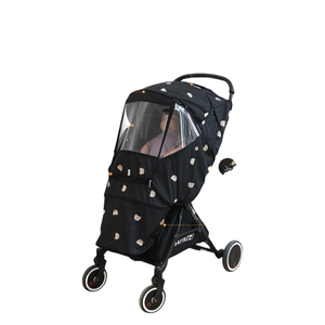 Customized Baby <strong>Stroller</strong> Rain Cover 99% UPF Protection Waterproof Polyester Black/<strong>Beige</strong> Fits 81x43x46cm/31x16x18in <strong>Strollers</strong> - Product Image 1