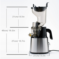 Hete Verkopende Sinaasappel Extractor Commerciële Slow Juicer Grote Mond Koude Pers Juicer Huishoudelijke Multifunctionele Elektrische Sapmachine