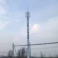 Tour polygonale galvanisée à tube unique pour la communication des systèmes SCADA, support de surveillance à distance des signaux de communication mobile
