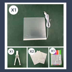 30*20 cm soporte borrable creativo Led noche luz USB LED mensaje acrílico DIY Led escritura nota mensaje tablero - Product Image 4