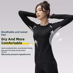 Зимний спортивный костюм для мужчин: велюровая быстросохнущая одежда, термобелье, высокоэластичные облегающие тренировочные штаны для фитнеса - Product Image 2