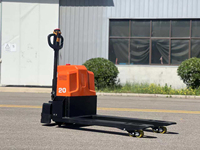Transpalette électrique d'une capacité de 2 tonnes alimenté par batterie au lithium avec chargeur rapide pour la logistique en entrepôt