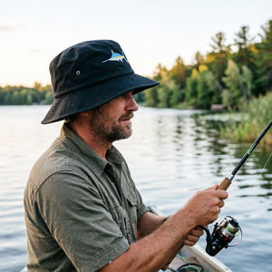 Chapeau Bob de Pêcheur Personnalisé avec Logo, Vente en Gros, Unisexe, Lettres Poisson, Broderie, Chapeaux d'Été - Product Image 6