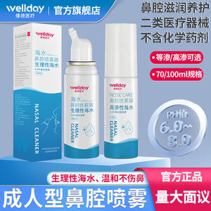Limpiador Nasal Wellday 100ml, Agua de Mar Hipertónica, Fórmula para Adultos, Cuidado Nasal - Product Image 2