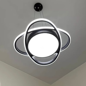 Plafonnier LED doré de luxe nordique, éclairage à économie d'énergie <span class=keywords><strong>75W</strong></span>, tricolore, télécommande intelligente, intensité variable, haute luminosité, 220V - Product Image 5