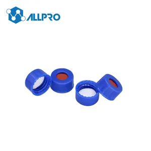 9mm blue bonded cap with white PTFE/red silicone septa for 2ml vial
