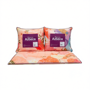 Couette Azteca Blancos avec 2 coussins, taille matrimoniale, doublure en tissu imprimé, style bohème, pour une utilisation toute l'année à la maison - Product Image 1