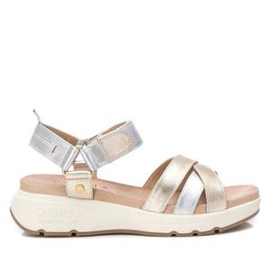 Carmela Women's Low <b>Sandal</b> Beige Platform Flat <b>Sandals</b> - Product Image 1